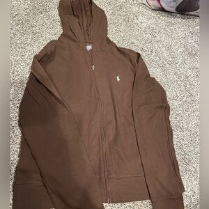 ralph lauren brown jacket with pockets